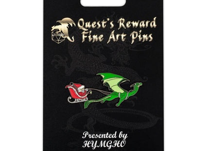 Gamers Guild AZ HYMGHO Quest's Reward Fine Art Pin - Dragon Puling Santa HYMGHO