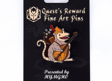 Gamers Guild AZ HYMGHO Quest's Reward Fine Art Pin - Melody Nightsong Opossum Bard HYMGHO