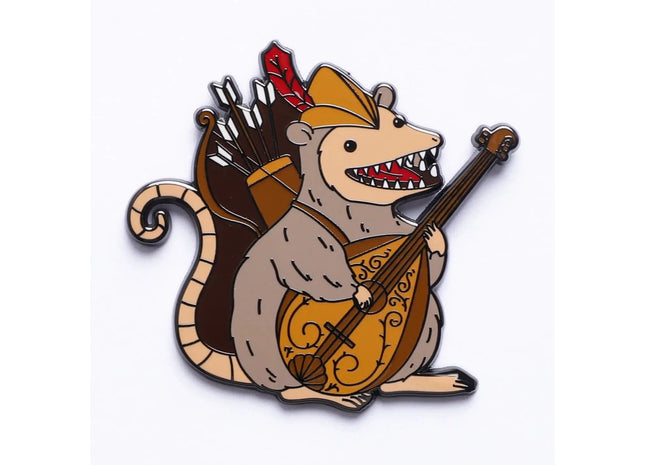 Gamers Guild AZ HYMGHO Quest's Reward Fine Art Pin - Melody Nightsong Opossum Bard HYMGHO
