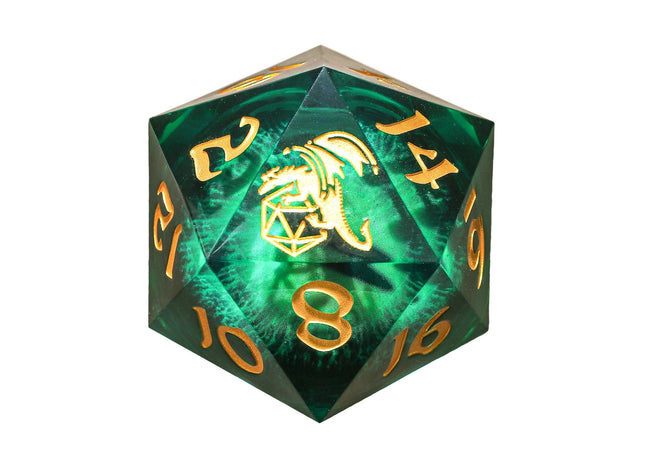 Gamers Guild AZ HYMGHO Sharp Edged Resin LED 33mm D20 - Always Watching - Beholder's Gaze HYMGHO