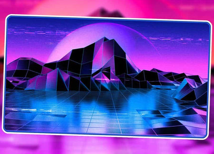 Gamers Guild AZ INFINITE BLACK LLC Infinite Black: Premium Retrowave Playmat: Island (Pre-Order) GTS