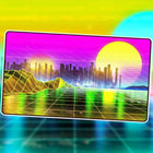 Gamers Guild AZ INFINITE BLACK LLC Infinite Black: Premium Retrowave Playmat: Plains (Pre-Order) GTS