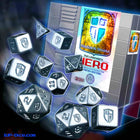Gamers Guild AZ INFINITE BLACK LLC One-Up Dice: Polyhedral Cartridge 7ct Sets: Radiant Silver Shield GTS