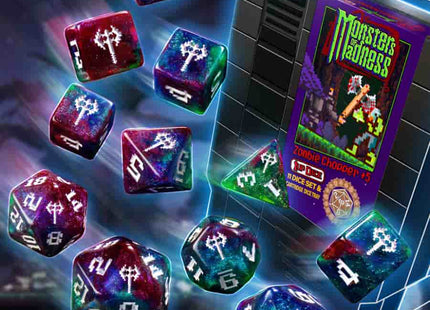 Gamers Guild AZ INFINITE BLACK LLC One-Up Dice: Polyhedral Cartridge 7ct Sets: Zombie Chopper GTS