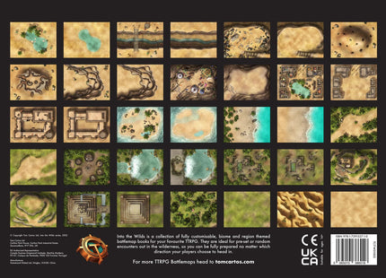 Gamers Guild AZ Into The WIlds Into the Wilds Battlemap Books - Deserts & Jungles Quartermaster Direct