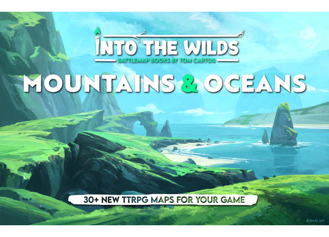 Gamers Guild AZ Into The WIlds Into the Wilds Battlemap Books - Mountains & Oceans Quartermaster Direct