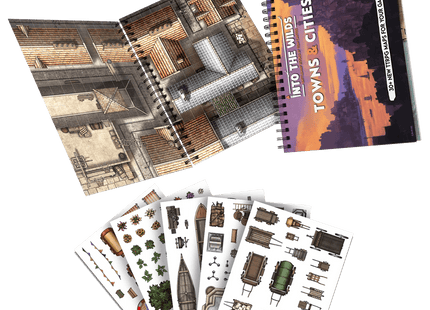 Gamers Guild AZ Into The WIlds Into the Wilds Battlemap Books - Towns & Cities Quartermaster Direct