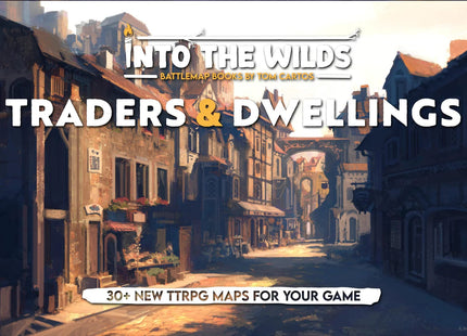 Gamers Guild AZ Into The WIlds Into the Wilds Battlemap Books - Traders & Dwellings Quartermaster Direct