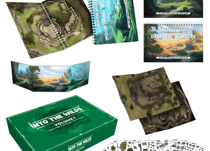 Gamers Guild AZ Into The WIlds Into the Wilds Battlemap Books - Volume 1 Quartermaster Direct