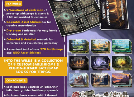 Gamers Guild AZ Into The WIlds Into the Wilds Battlemap Books - Volume 2 Quartermaster Direct