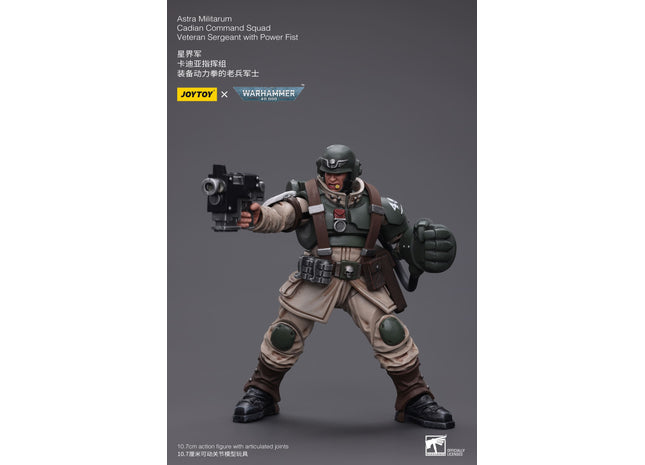 Gamers Guild AZ JoyToy JoyToy x Warhammer 40,000: Astra Militarum: Cadian Command Squad - Veteran Sergeant with Power Fist (Pre-Order) Golden Goose Games