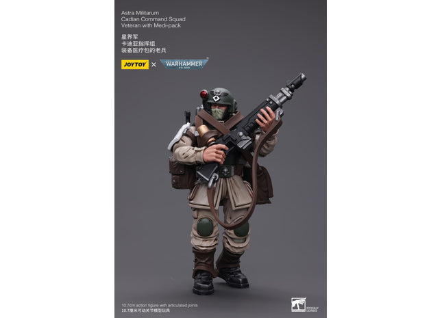 Gamers Guild AZ JoyToy JoyToy x Warhammer 40,000: Astra Militarum: Cadian Command Squad - Veteran with Medi-pack (Pre-Order) Golden Goose Games