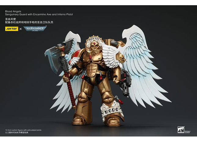 Gamers Guild AZ JoyToy JoyToy x Warhammer 40,000: Blood Angels Sanguinary Guard with Encarmine Axe & Inferno Pistol Discontinue