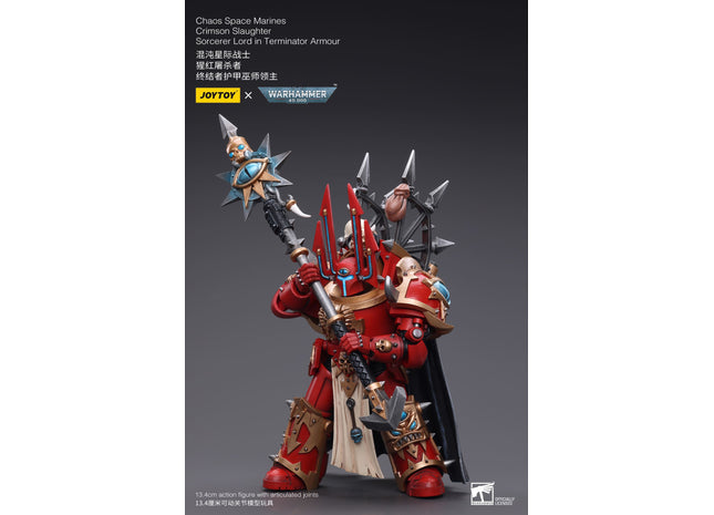 Gamers Guild AZ JoyToy JoyToy x Warhammer 40,000: Chaos Space Marines: Crimson Slaughter - Sorcerer Lord in Terminator Armour (Pre-Order) Golden Goose Games