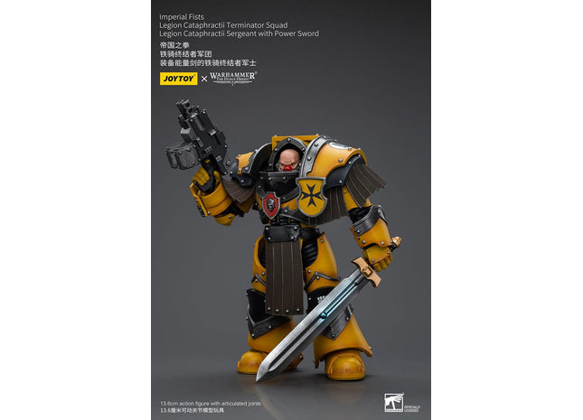 Gamers Guild AZ JoyToy JoyToy x Warhammer 40,000: Imperial Fists Legion Cataphractii Terminator Squad Legion Cataphractii Sergent with Power Sword Discontinue