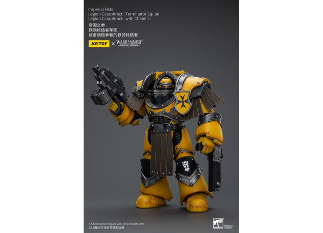 Gamers Guild AZ JoyToy JoyToy x Warhammer 40,000: Imperial Fists Legion Cataphractii Terminator Squad Legion Cataphractii with Chainfist Discontinue