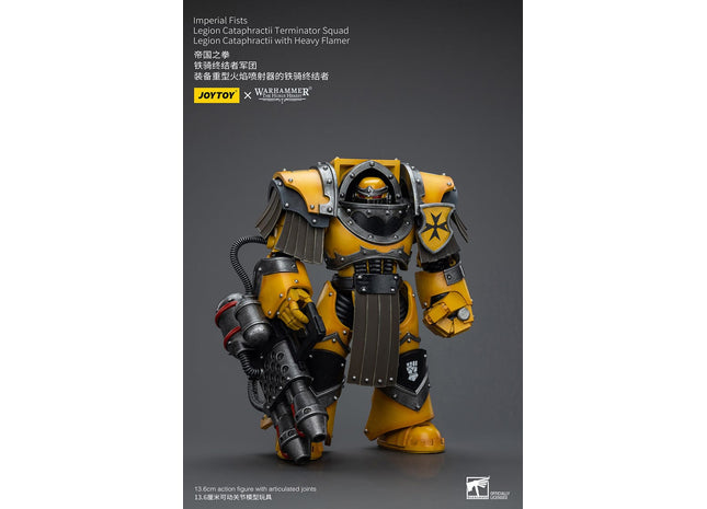 Gamers Guild AZ JoyToy JoyToy x Warhammer 40,000: Imperial Fists Legion Cataphractii Terminator Squad Legion Cataphractii with Heavy Flamer Discontinue