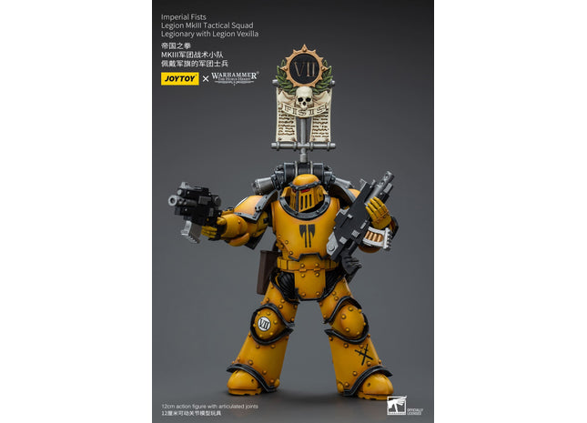 Gamers Guild AZ JoyToy JoyToy x Warhammer 40,000: Imperial Fists: Legion MkIII Tactical Squad - Legionary with Legion Vexilla (Pre-Order) Golden Goose Games