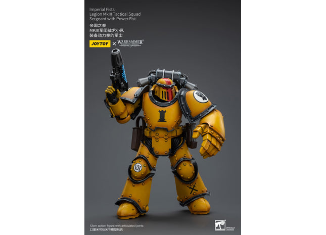 Gamers Guild AZ JoyToy JoyToy x Warhammer 40,000: Imperial Fists: Legion MkIII Tactical Squad - Sergeant with Power Fist Golden Goose Games