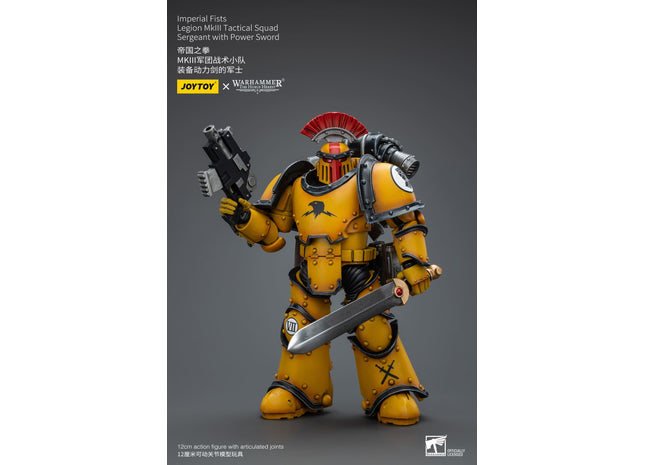 Gamers Guild AZ JoyToy JoyToy x Warhammer 40,000: Imperial Fists: Legion MkIII Tactical Squad - Sergeant with Power Sword (Pre-Order) Golden Goose Games