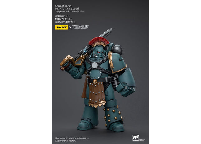 Gamers Guild AZ JoyToy JoyToy x Warhammer 40,000: Sons Of Horus Mk lV Tactical Squad Sergent with Power Fist Discontinue