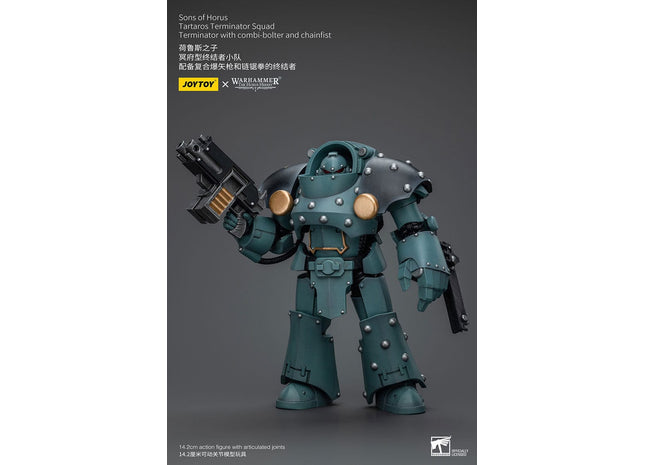 Gamers Guild AZ JoyToy JoyToy x Warhammer 40,000: Sons Of Horus Tartoros Terminator Squad Terminator with Combi-Bolter & Chainfist Discontinue