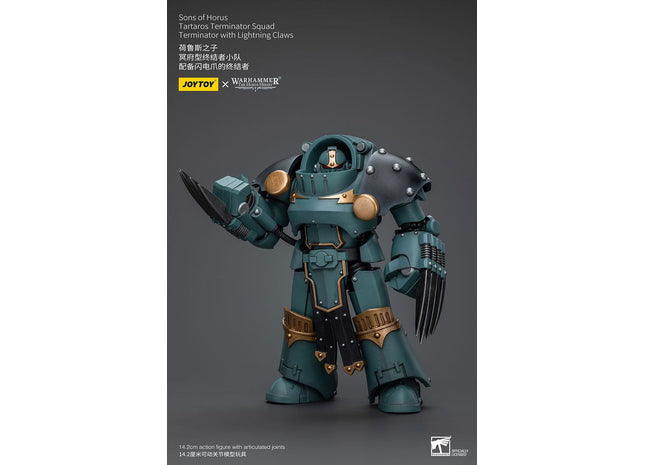 Gamers Guild AZ JoyToy JoyToy x Warhammer 40,000: Sons Of Horus Tartoros Terminator Squad Terminator with Lightning Claws Discontinue