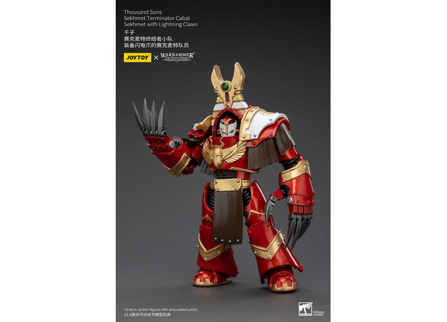 Gamers Guild AZ JoyToy JoyToy x Warhammer 40,000: Thousand Sons Sekhmet Terminator Cabal Sekhmet with Lightning Claws Discontinue