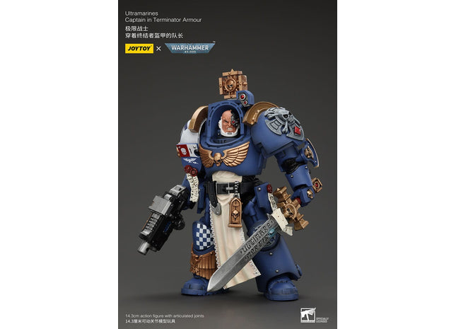 Gamers Guild AZ JoyToy JoyToy x Warhammer 40,000: Ultramarines Captain In Terminator Armor Discontinue