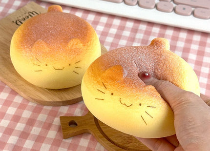 Gamers Guild AZ K-Wonderland Cat Bread Squishy – Soft & Slow-Rebound Stress Toy Faire