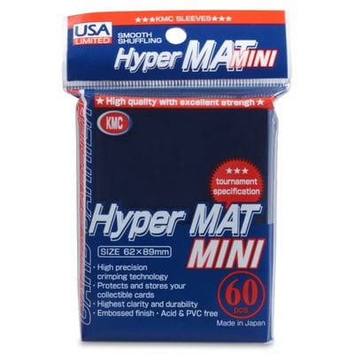 KMC Sleeves: Hyper Mat Mini Blue, USA Pack (60) Gamers Guild AZ KMC Sleeves: Hyper Mat Mini Blue, USA Pack (60) Gamers Guild AZ