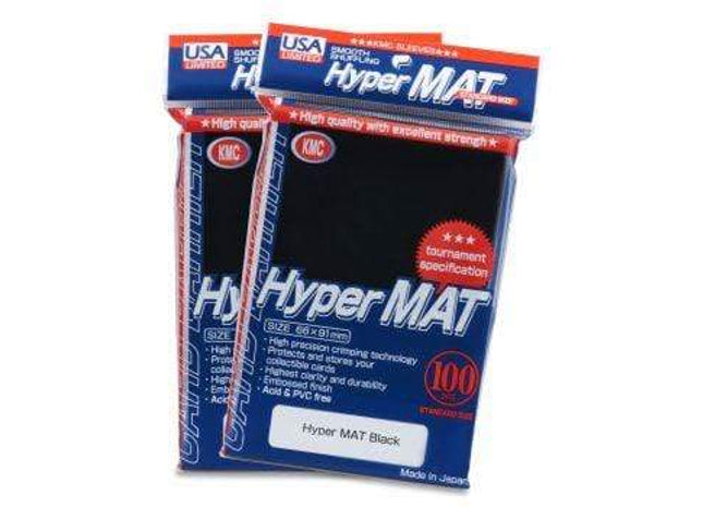 Gamers Guild AZ KMC Card Sleeves: Hyper Matte Black, USA Pack (100) Southern Hobby
