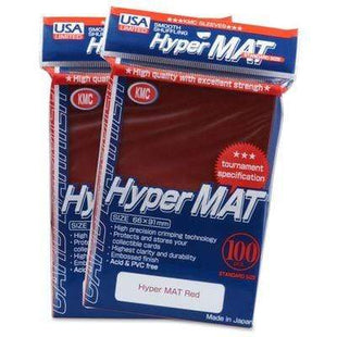 Gamers Guild AZ KMC Card Sleeves: Hyper Matte Red, USA Pack (100) Southern Hobby