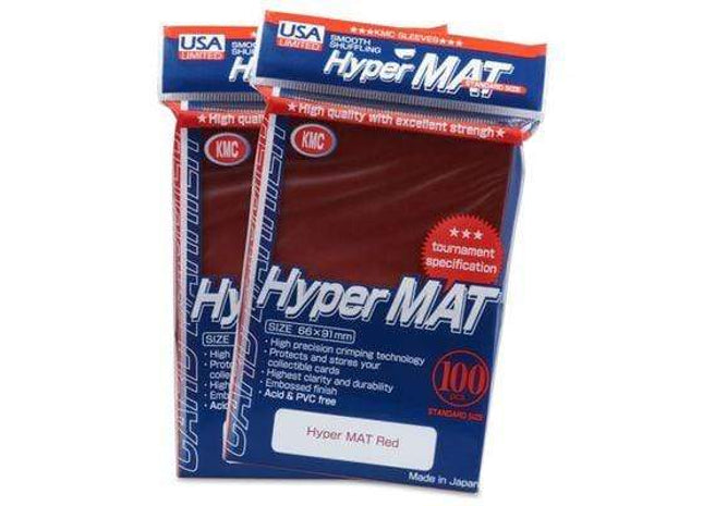 Gamers Guild AZ KMC Card Sleeves: Hyper Matte Red, USA Pack (100) Southern Hobby