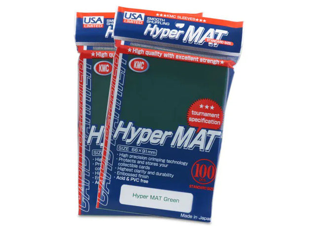 Gamers Guild AZ KMC KMC Card Sleeves: Hyper Mat - Green 100ct ACD Distribution
