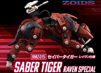 Gamers Guild AZ Kotobukiya ZOIDS: RMZ-015 Saber Tiger - Raven Special Model Kit (Pre-Order) Southern Hobby