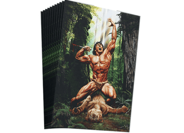Gamers Guild AZ Lazarus Rising Games Overpower TCG: Edgar Rice Burroughs and the World Legends: Titan Shield Sleeves: Tarzan (100ct) (Pre-Order) GTS