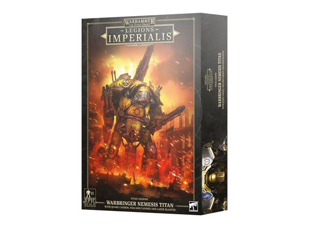 Gamers Guild AZ Legions Imperialis Warhammer Legions Imperialis: Legions Imperialis: Titan Legions: Warbringer Nemesis Titan with Quake Cannon, Volcano Cannon and Laser Blaster (Pre-Order) Games-Workshop