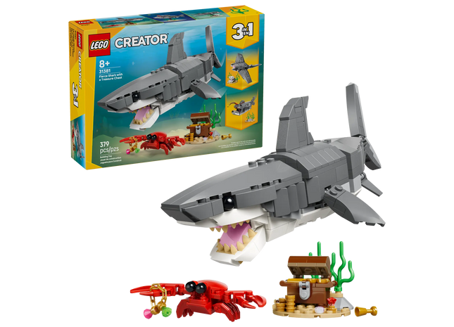 Gamers Guild AZ Lego Lego: Fierce Shark with a Treasure Chest (31381) Toyhouse
