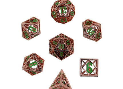 Gamers Guild AZ Let's Play Games LPG Dice: Diamond RPG Set - Copper/Green (Pre-Order) AGD