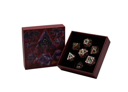 Gamers Guild AZ Let's Play Games LPG Dice: Diamond RPG Set - Copper/Green (Pre-Order) AGD