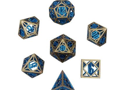 Gamers Guild AZ Let's Play Games LPG Dice: Diamond RPG Set - Gold/Blue (Pre-Order) AGD