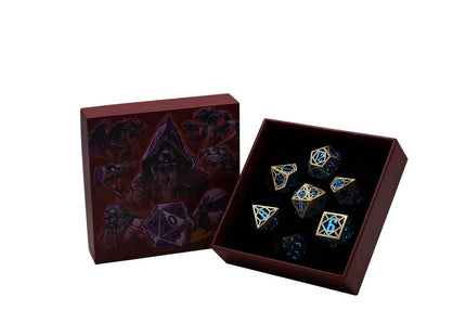 Gamers Guild AZ Let's Play Games LPG Dice: Diamond RPG Set - Gold/Blue (Pre-Order) AGD