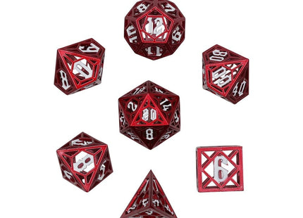Gamers Guild AZ Let's Play Games LPG Dice: Diamond RPG Set - Red/White (Pre-Order) AGD