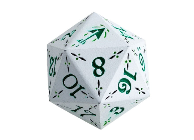 Gamers Guild AZ Let's Play Games LPG Dice: Dual D20 Advantage Set - Rogue (White/Green) Warrior (Red/Black) (Pre-Order) AGD