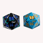 Gamers Guild AZ Let's Play Games LPG Dice: Dual Spindown Mage - Aqua/Gold Black/Blue (Pre-Order) AGD