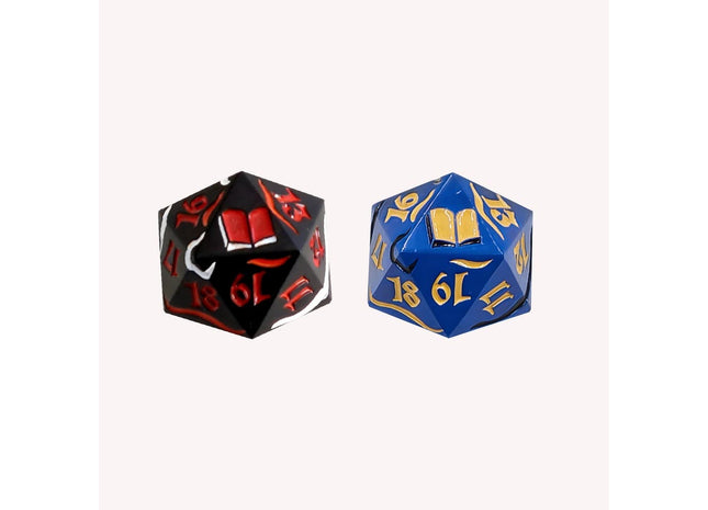 Gamers Guild AZ Let's Play Games LPG Dice: Dual Spindown Mage - Blue/Gold Black/Red (Pre-Order) AGD