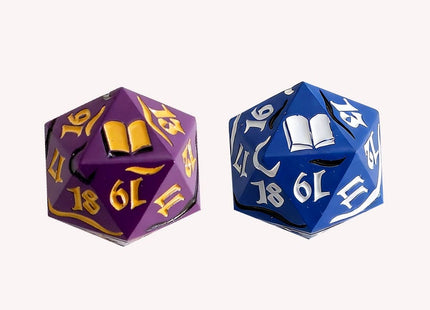 Gamers Guild AZ Let's Play Games LPG Dice: Dual Spindown Mage - Blue/White Purple/Gold (Pre-Order) AGD