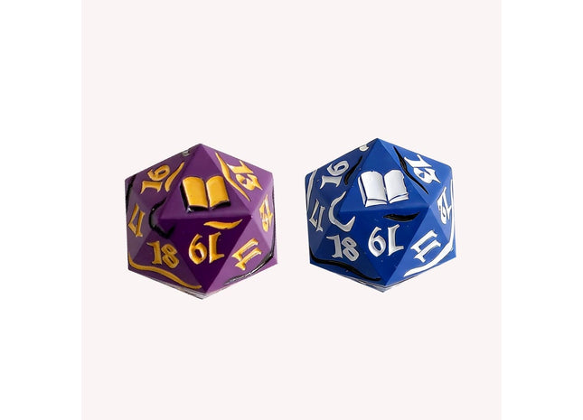 Gamers Guild AZ Let's Play Games LPG Dice: Dual Spindown Mage - Blue/White Purple/Gold (Pre-Order) AGD