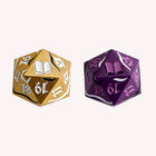 Gamers Guild AZ Let's Play Games LPG Dice: Dual Spindown Mage - Gold/White Purple/Pink (Pre-Order) AGD